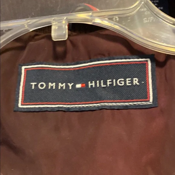 Tommy Hilfiger Brown Puffer Jacket with Faux Fur Hood - Picture 3 of 3